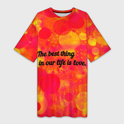 Женская длинная футболка Life is love