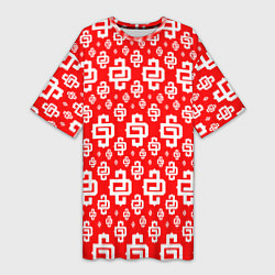 Женская длинная футболка Red Pattern Dope Camo Dope Street Market Спина