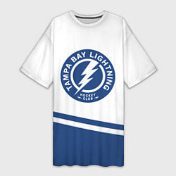 Футболка женская длинная Tampa Bay Lightning NHL, цвет: 3D-принт