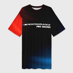 Футболка женская длинная БМВ Pro Racing Космос, цвет: 3D-принт