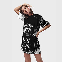 Футболка женская длинная Deftones - глаз, цвет: 3D-принт — фото 2