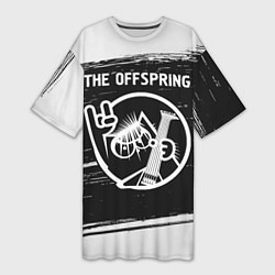 Футболка женская длинная The Offspring КОТ Краска, цвет: 3D-принт