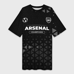 Футболка женская длинная Arsenal Форма Champions, цвет: 3D-принт