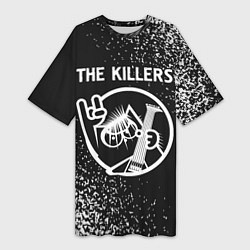 Футболка женская длинная The Killers - КОТ - Краска, цвет: 3D-принт