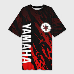 Женская длинная футболка Yamaha - Красные пятна