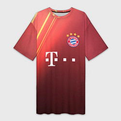 Футболка женская длинная Bayern munchen T, цвет: 3D-принт