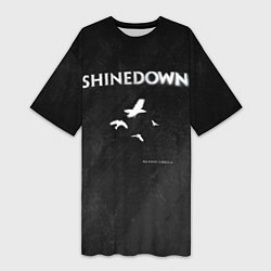 Футболка женская длинная The Sound of Madness Shinedown, цвет: 3D-принт