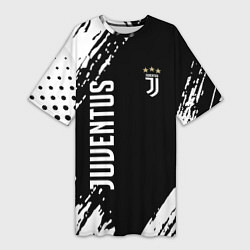 Женская длинная футболка Fc juventus фс ювентус