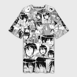 Женская длинная футболка Tsuki ga Michibiku Isekai Douchuu pattern