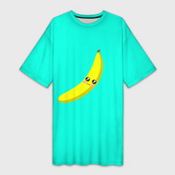 Футболка женская длинная Я - банан, цвет: 3D-принт