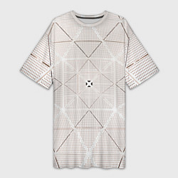 Женская длинная футболка Абстрактные геометрические линии и точки