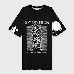 Футболка женская длинная Joy Division - unknown pleasures, цвет: 3D-принт