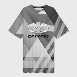 Футболка женская длинная Daewoo - logo, цвет: 3D-принт
