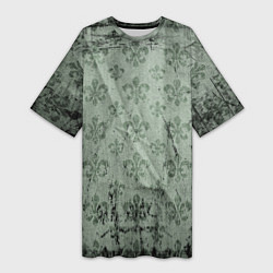 Футболка женская длинная Старая затёртая мешковина с принтом, цвет: 3D-принт