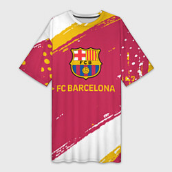 Женская длинная футболка Barcelona Краска