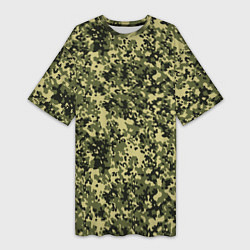 Женская длинная футболка Камуфляж Flecktarn Jeitai