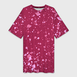 Женская длинная футболка Текстура Розовый взрыв