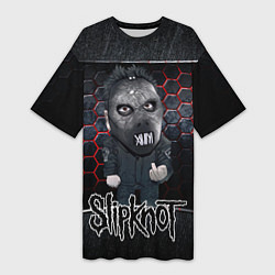 Футболка женская длинная Slipknot dark black, цвет: 3D-принт