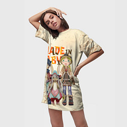 Футболка женская длинная Made in Abyss, цвет: 3D-принт — фото 2