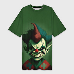 Футболка женская длинная Король и шут карлик шут, цвет: 3D-принт