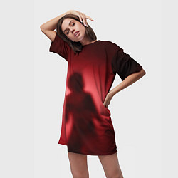 Футболка женская длинная Horror stories, цвет: 3D-принт — фото 2