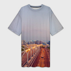 Женская длинная футболка Санкт-Петербург: Васильевский остров