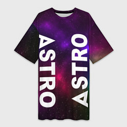 Футболка женская длинная Astro star, цвет: 3D-принт