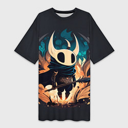 Футболка женская длинная Hollow Knight c посохом, цвет: 3D-принт