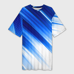 Футболка женская длинная Blue Breeze, цвет: 3D-принт