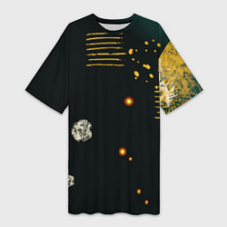 Женская длинная футболка Improvisation print