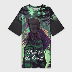 Женская длинная футболка Венди - Back to the forest