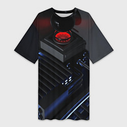 Футболка женская длинная Технопроекция, цвет: 3D-принт
