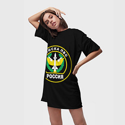 Футболка женская длинная ПВО России, цвет: 3D-принт — фото 2