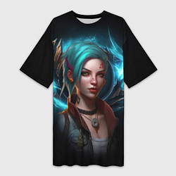 Футболка женская длинная Jinx legends, цвет: 3D-принт