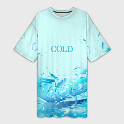 Футболка женская длинная Cold, цвет: 3D-принт