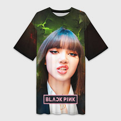 Женская длинная футболка Blackpink Lisa