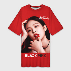 Футболка женская длинная Blackpink Beautiful Jennie, цвет: 3D-принт