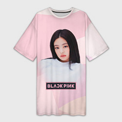 Футболка женская длинная Jennie Kim Blackpink, цвет: 3D-принт