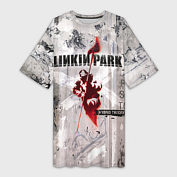 Футболка женская длинная Linkin Park Hybrid Theory, цвет: 3D-принт