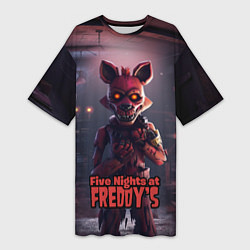 Футболка женская длинная Five Nights at Freddys Mangle, цвет: 3D-принт