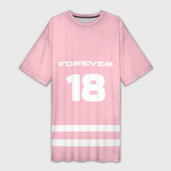 Футболка женская длинная Forever 18, цвет: 3D-принт