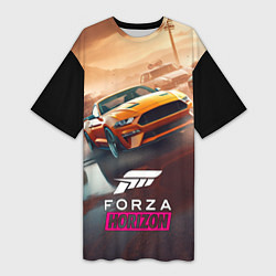 Футболка женская длинная Forza Horizon race, цвет: 3D-принт