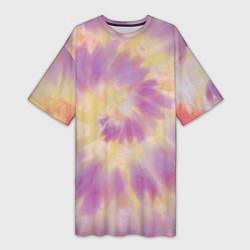 Женская длинная футболка Tie-Dye дизайн