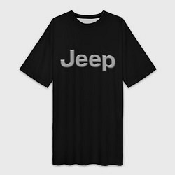 Футболка женская длинная Jeep silver, цвет: 3D-принт