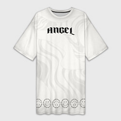 Футболка женская длинная Angel wings, цвет: 3D-принт