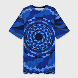 Футболка женская длинная Витраж: морская пучина, цвет: 3D-принт