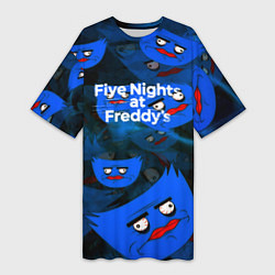 Женская длинная футболка Huggy Wuggy x Five Nights at Freddys