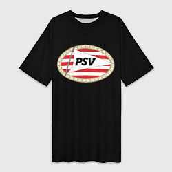Футболка женская длинная PSV fc club, цвет: 3D-принт