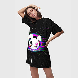 Футболка женская длинная Bunnyy, цвет: 3D-принт — фото 2