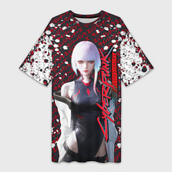 Женская длинная футболка Lucyna Kushinada - Cyberpunk: Edgerunners